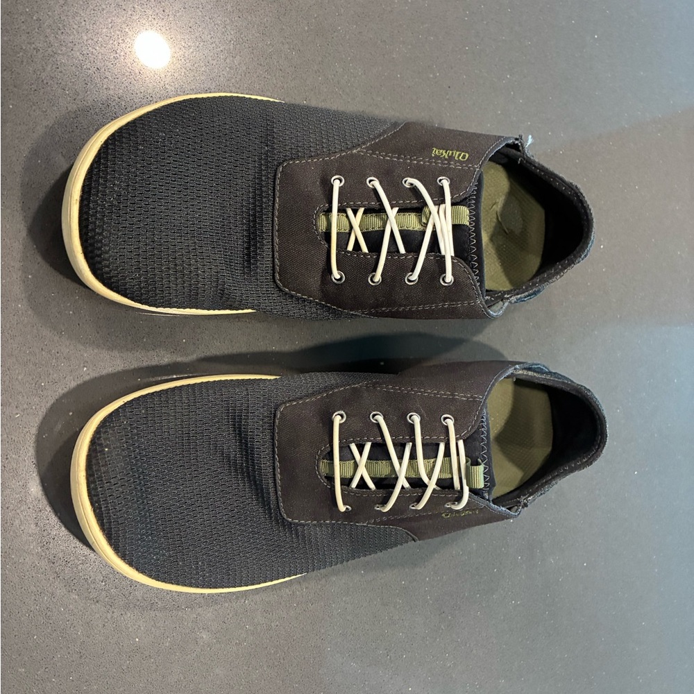 Olukai Men's Black Nohea Moku boat shoes size 11 1/2